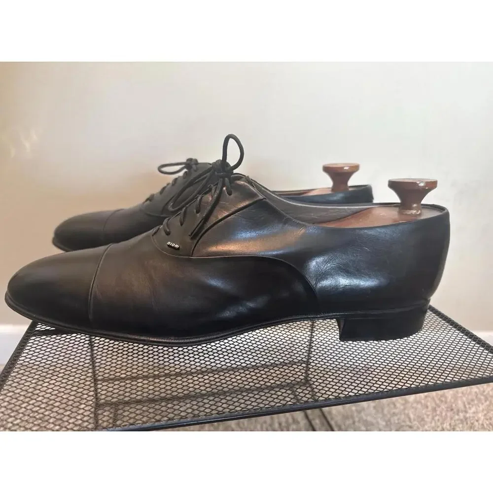Christian Dior Cap Toe Oxfords Men’s 11 Black - Picture 3 of 11